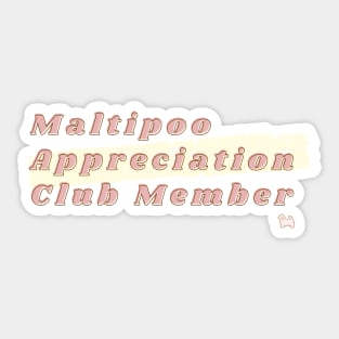 Maltipoo Lover Club Sticker